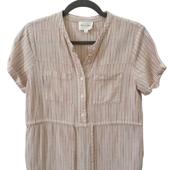 Line + Dot Pascal Jumpsuit Cream Orange Striped Size Small - Picture 6 of 16